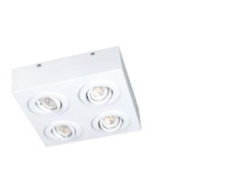 BOX CUADRADO 4 GU10 PLATIL 6453-28